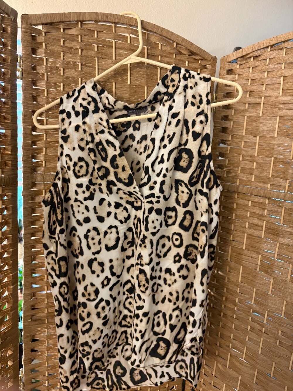 Wrinkle Free Leopard Blouse